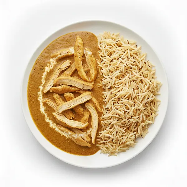 Fenugreek Chicken Curry with Cumin Rice Mix